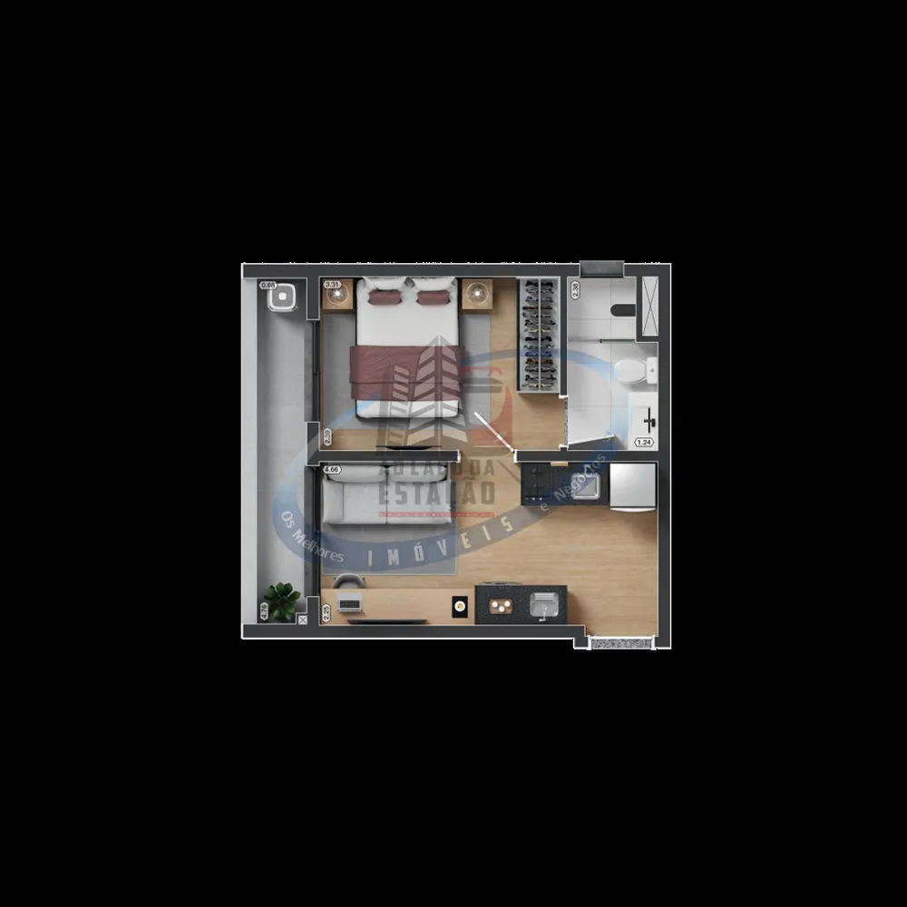 Apartamento, 2 quartos, 35 m² - Foto 8