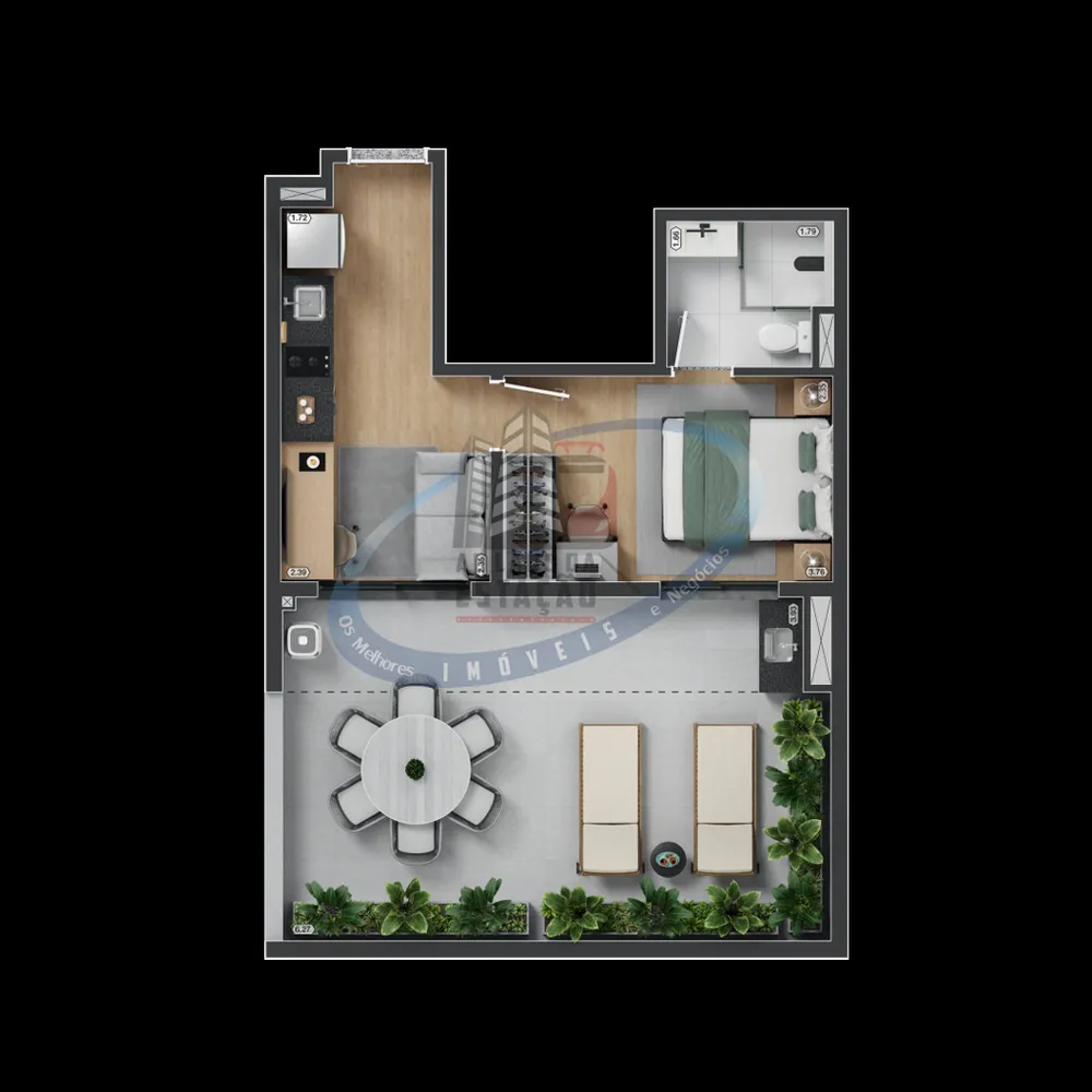 Apartamento, 1 quarto, 27 m² - Foto 1