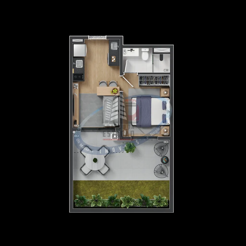 Apartamento, 1 quarto, 27 m² - Foto 12