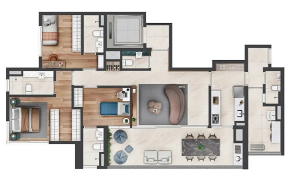 Apartamento, 4 quartos, 186 m² - Foto 3