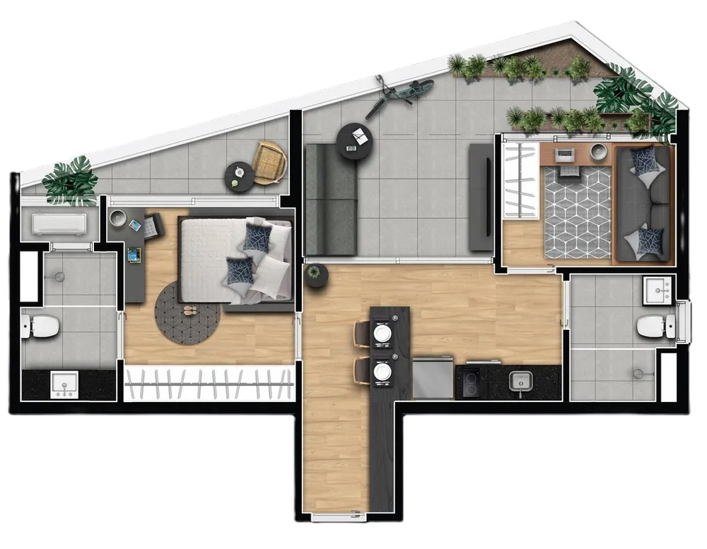 Apartamento, 2 quartos, 46 m² - Foto 4