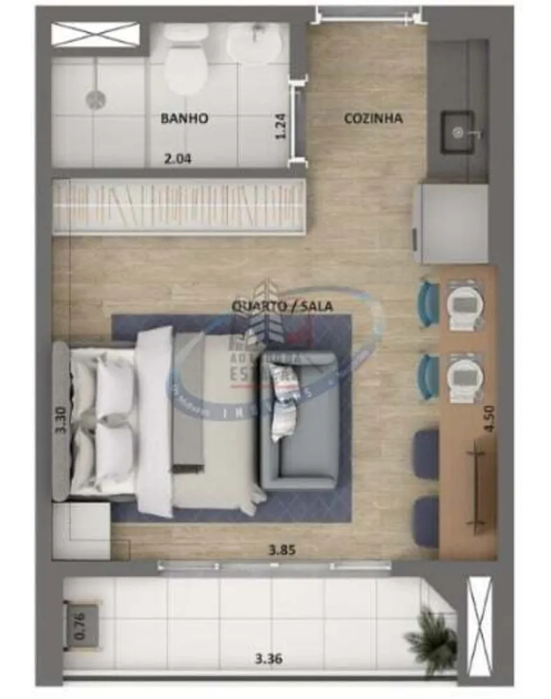 Apartamento, 1 quarto, 28 m² - Foto 7