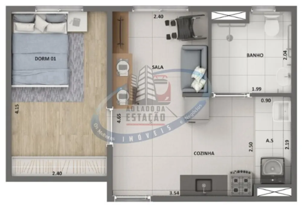 Apartamento, 1 quarto, 28 m² - Foto 5