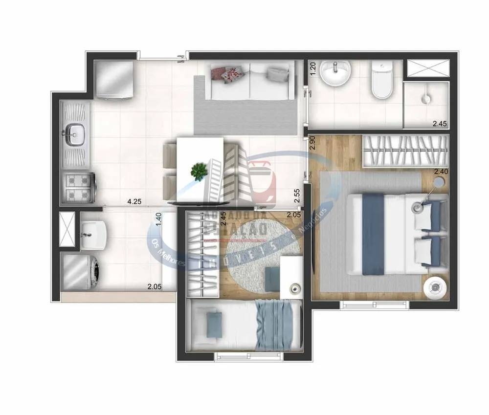 Apartamento, 2 quartos, 34 m² - Foto 7