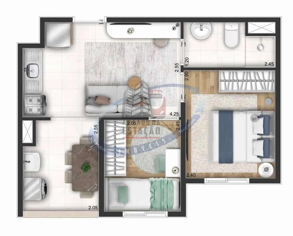 Apartamento, 2 quartos, 34 m² - Foto 8
