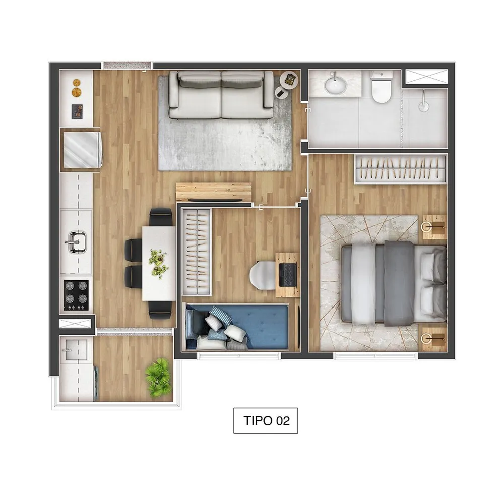 Apartamento, 2 quartos, 39 m² - Foto 11