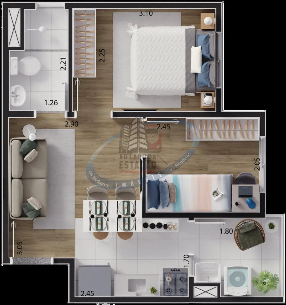 Apartamento, 1 quarto, 34 m² - Foto 10