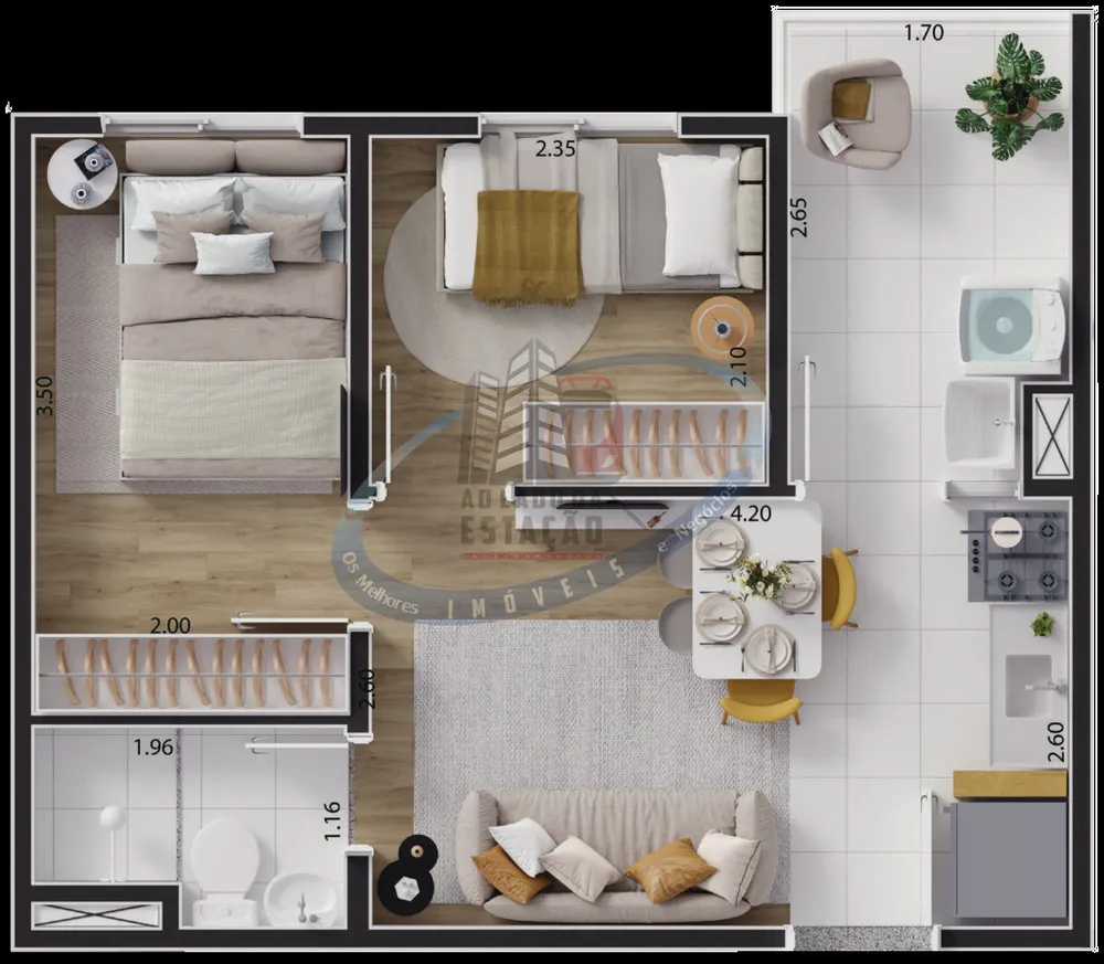 Apartamento, 1 quarto, 34 m² - Foto 12