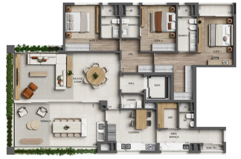 Cobertura, 3 quartos, 392 m² - Foto 3