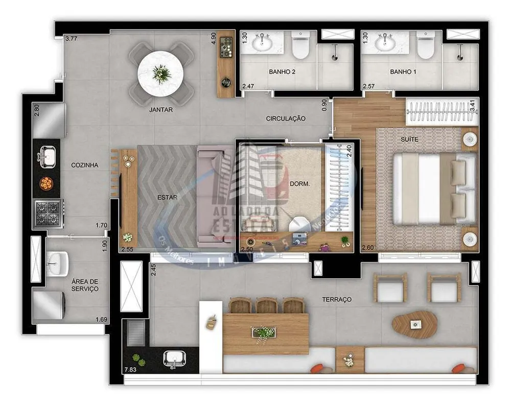 Apartamento, 2 quartos, 76 m² - Foto 2