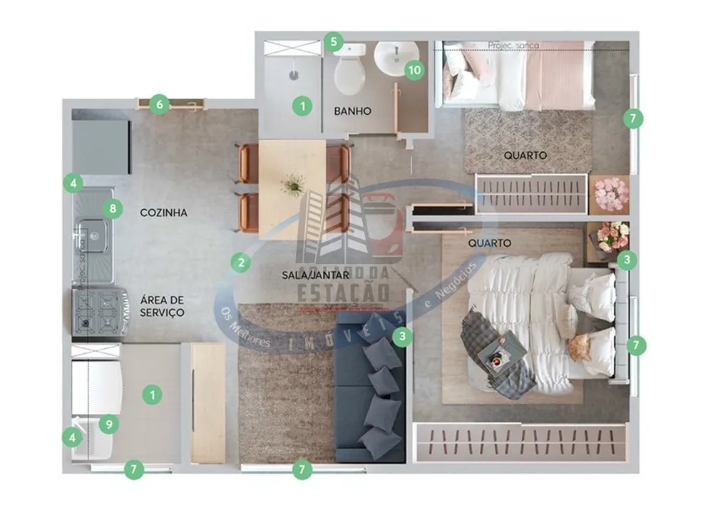 Apartamento, 2 quartos, 32 m² - Foto 12