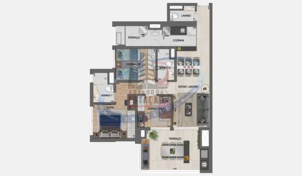 Apartamento, 2 quartos, 63 m² - Foto 1