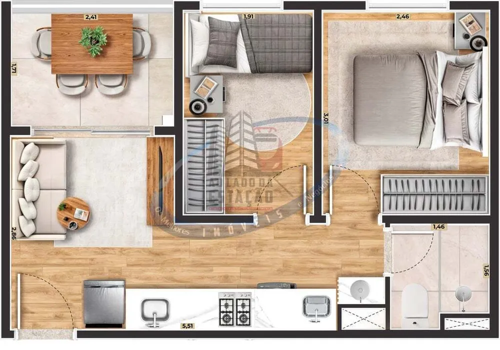 Apartamento, 2 quartos, 36 m² - Foto 12