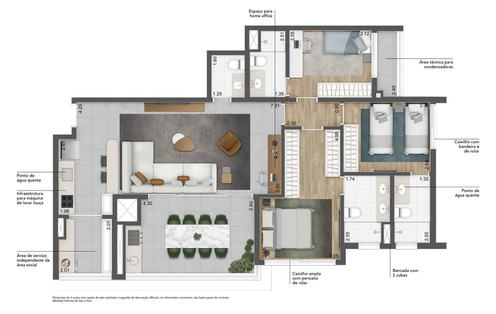 Apartamento, 3 quartos, 111 m² - Foto 8
