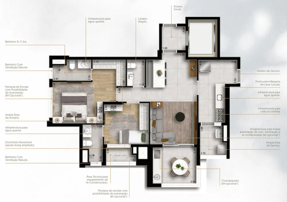 Apartamento, 2 quartos, 82 m² - Foto 2