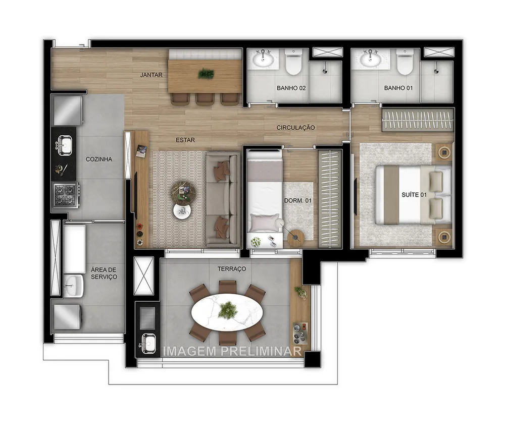 Apartamento, 3 quartos, 84 m² - Foto 9