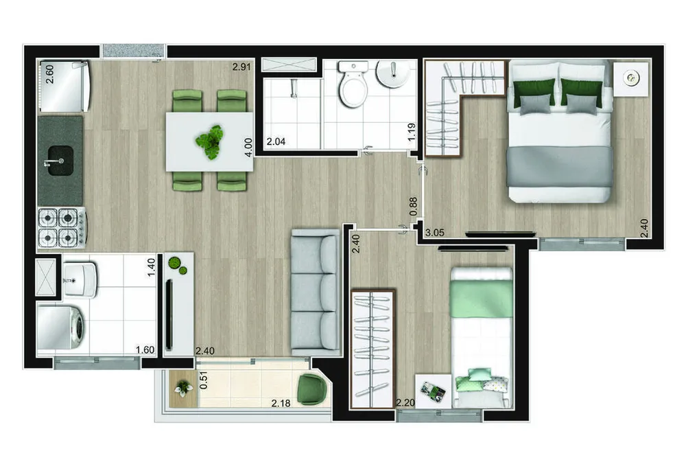 Apartamento, 2 quartos, 38 m² - Foto 12