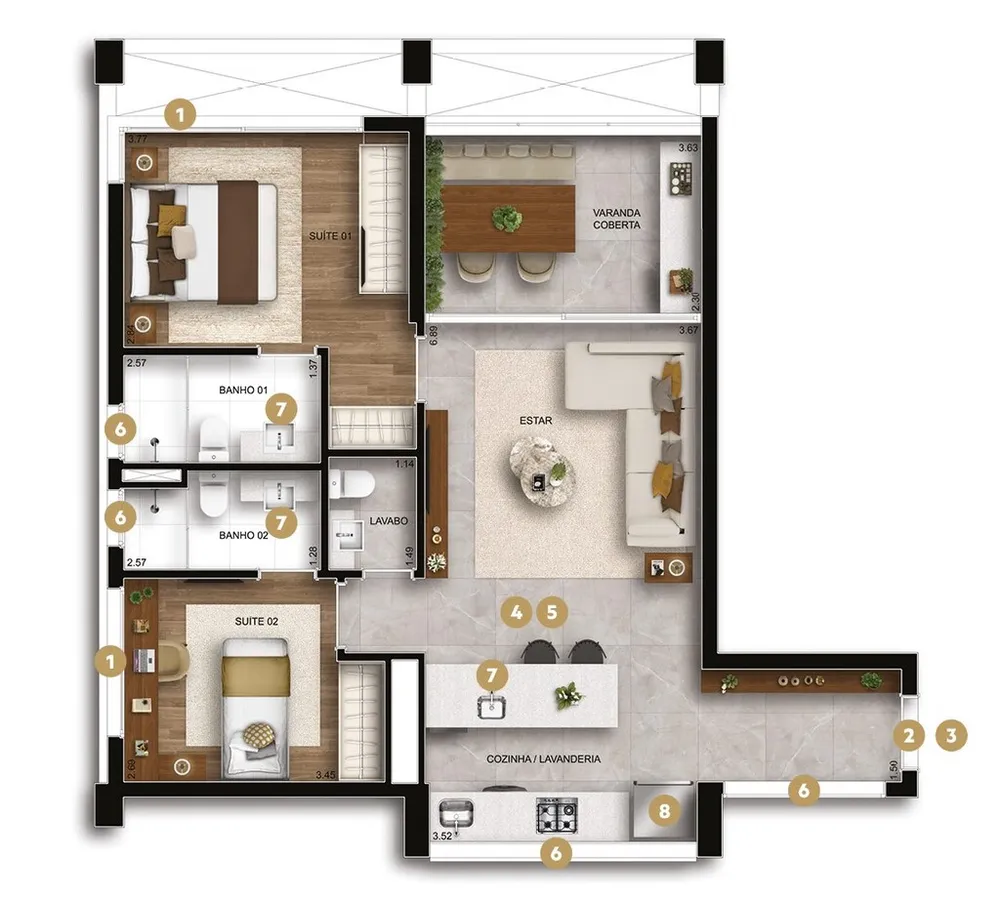 Apartamento, 1 quarto, 108 m² - Foto 8