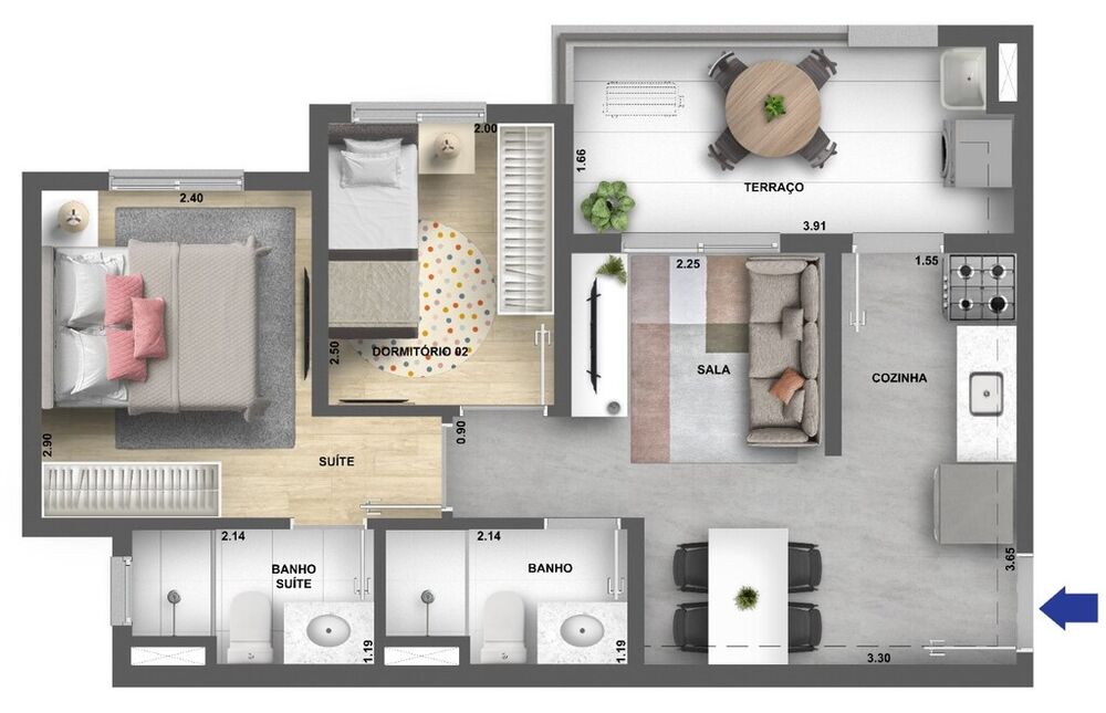 Apartamento à venda com 2 quartos, 44m² - Foto 15