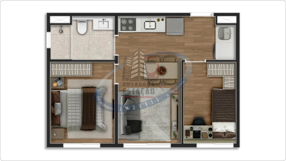 Apartamento, 2 quartos, 37 m² - Foto 7