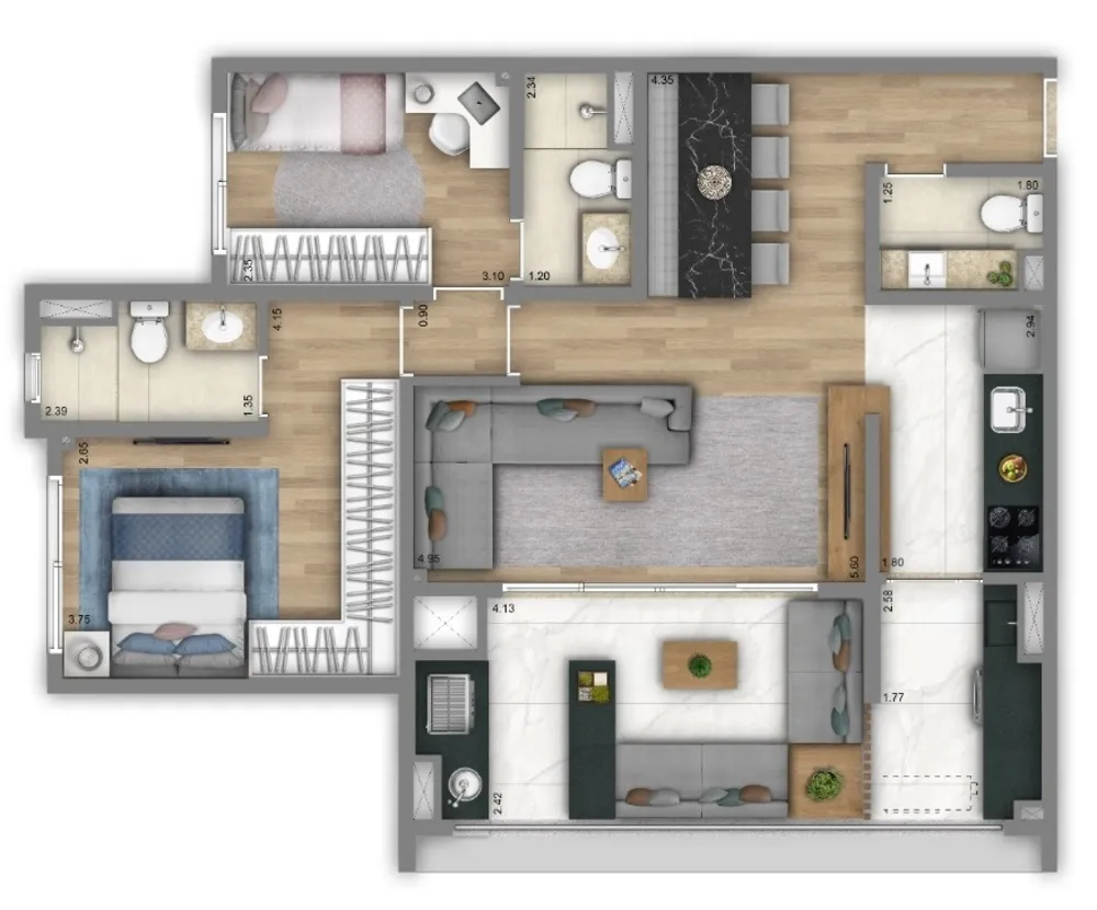 Apartamento, 2 quartos, 67 m² - Foto 11