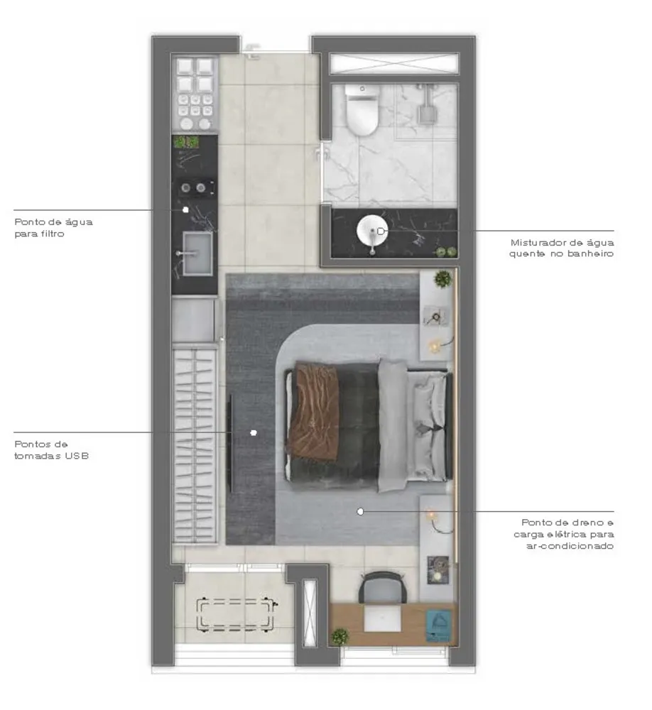 Apartamento, 1 quarto, 26 m² - Foto 11
