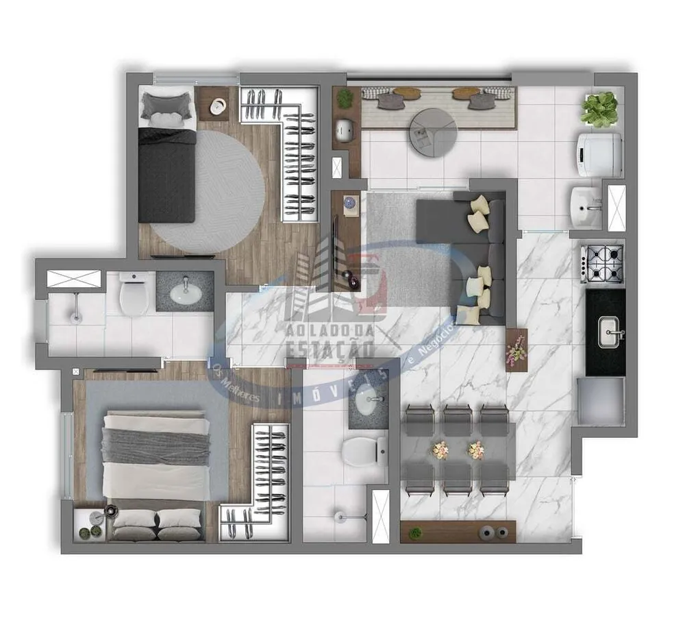 Apartamento, 3 quartos, 56 m² - Foto 1