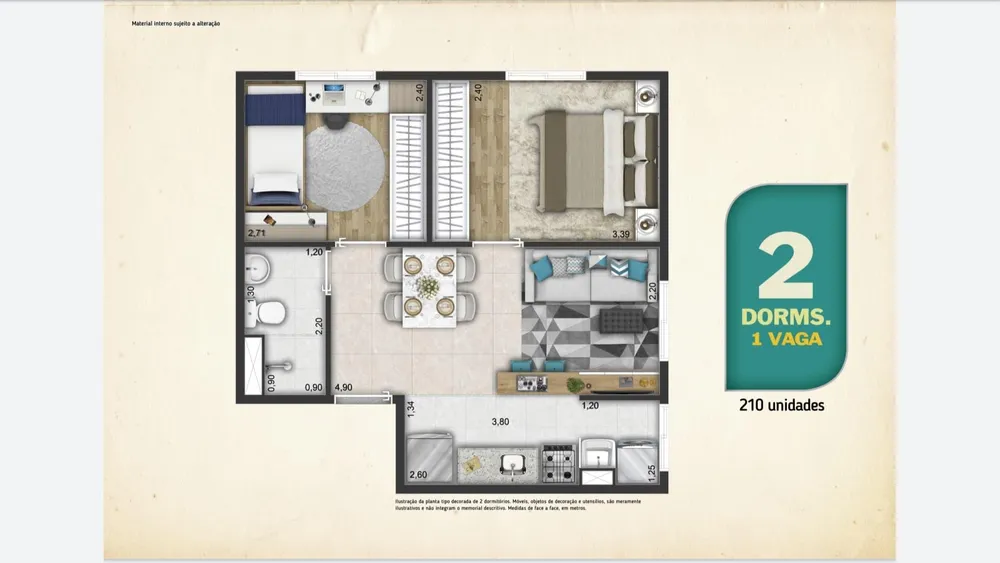 Apartamento, 2 quartos, 36 m² - Foto 4