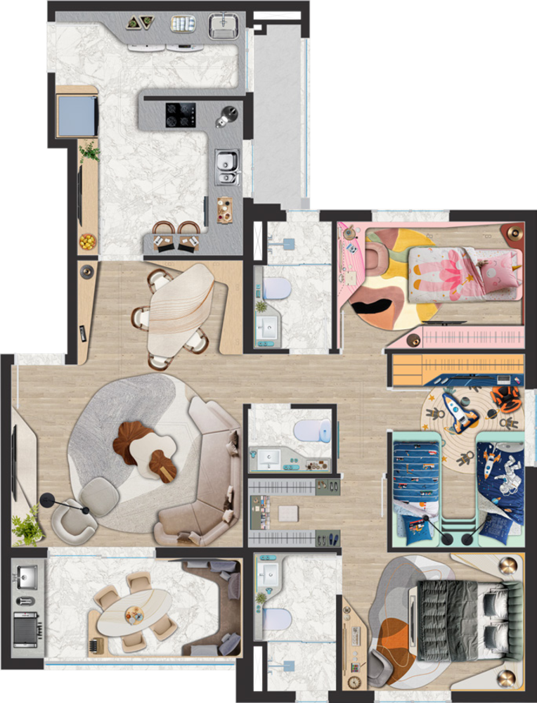 Apartamento, 4 quartos, 141 m² - Foto 2
