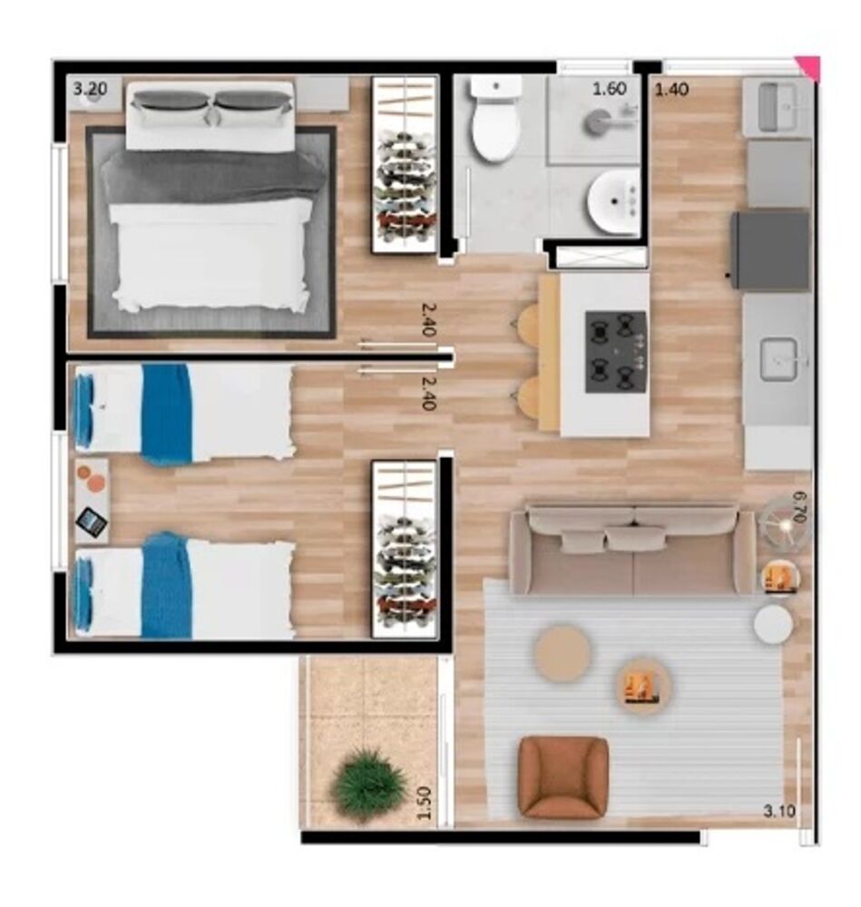 Cobertura, 2 quartos, 83 m² - Foto 17