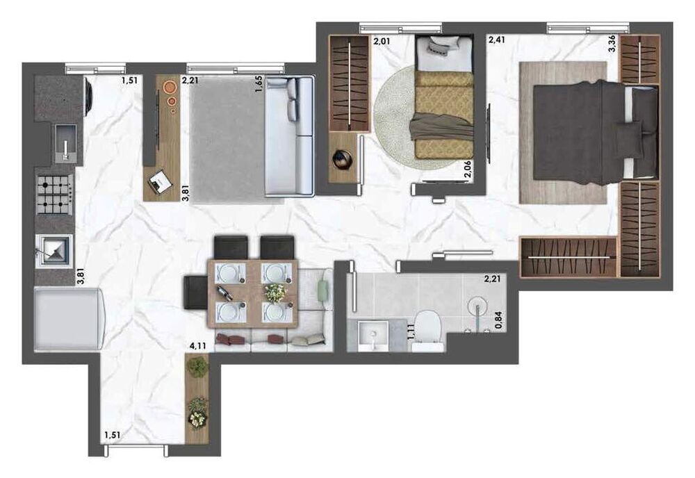 Apartamento, 2 quartos, 47 m² - Foto 5