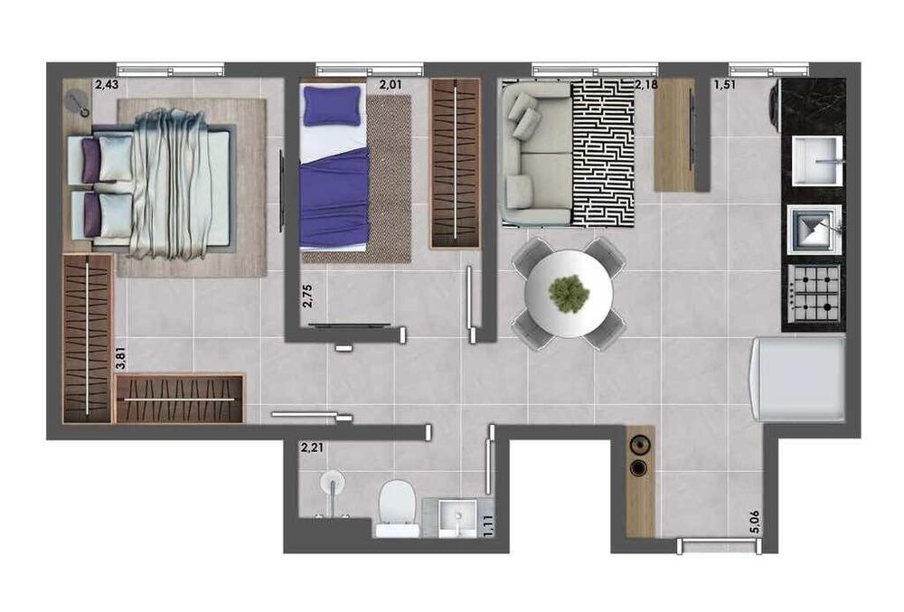 Apartamento, 2 quartos, 47 m² - Foto 6
