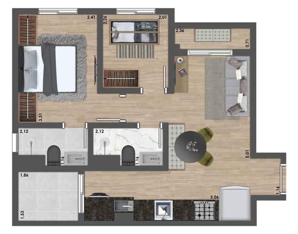 Apartamento, 2 quartos, 47 m² - Foto 8