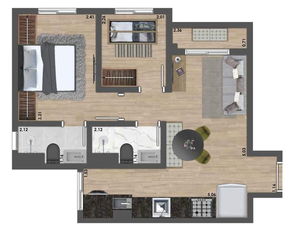 Apartamento, 2 quartos, 47 m² - Foto 7
