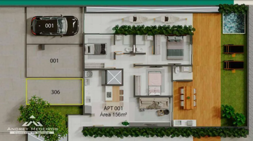 Apartamento, 3 quartos, 156 m² - Foto 2