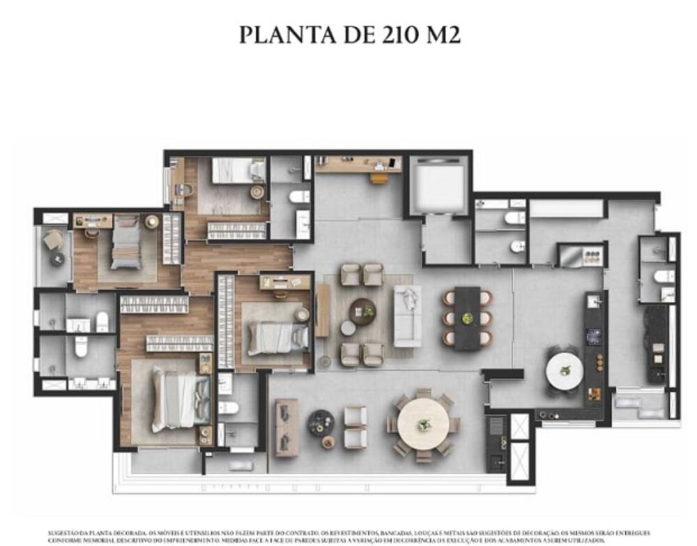 Apartamento à venda com 4 quartos, 210m² - Foto 1