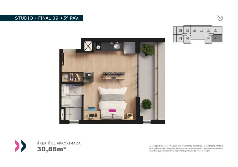 Apartamento, 1 quarto, 24 m² - Foto 6