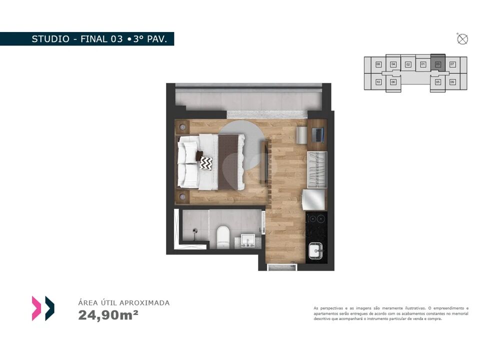 Apartamento, 1 quarto, 24 m² - Foto 19
