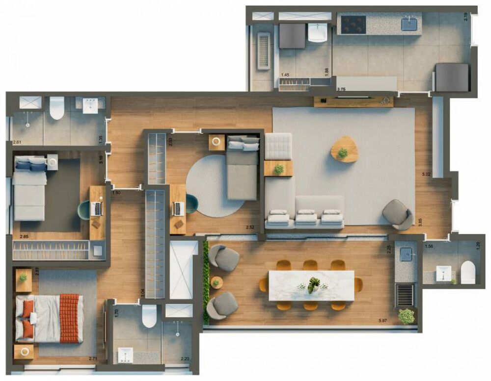 Apartamento à venda com 4 quartos, 147m² - Foto 7