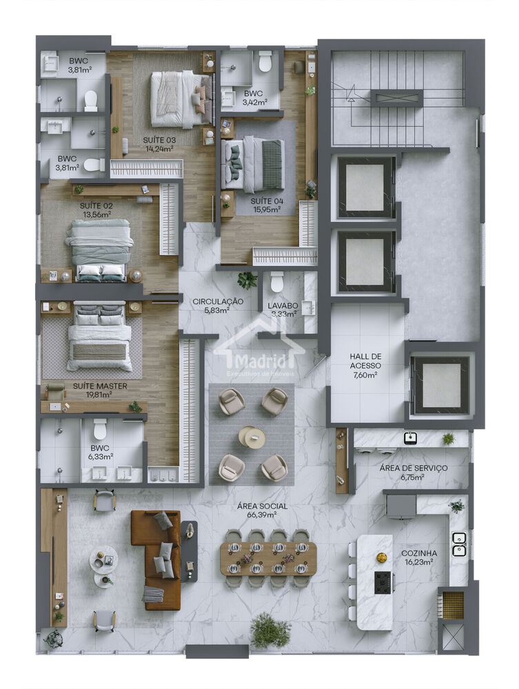 Apartamento, 4 quartos, 202 m² - Foto 6