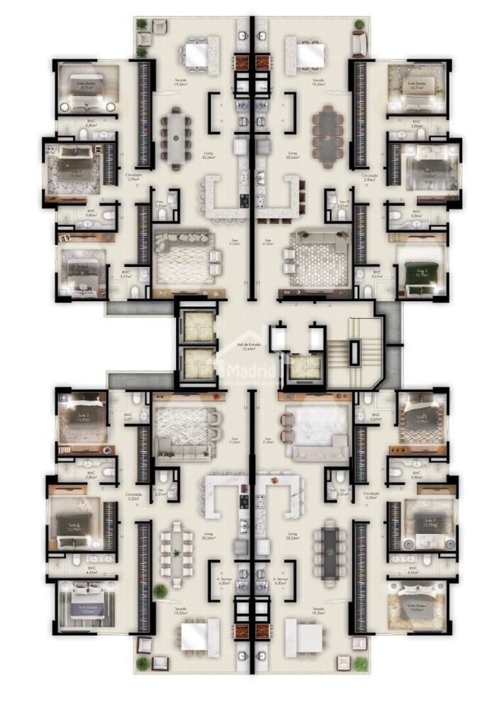 Apartamento, 3 quartos, 159 m² - Foto 2