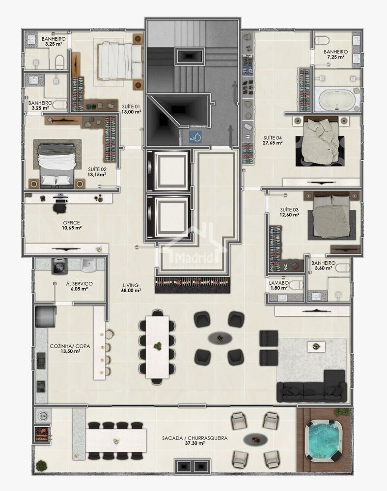 Cobertura, 4 quartos, 244 m² - Foto 14