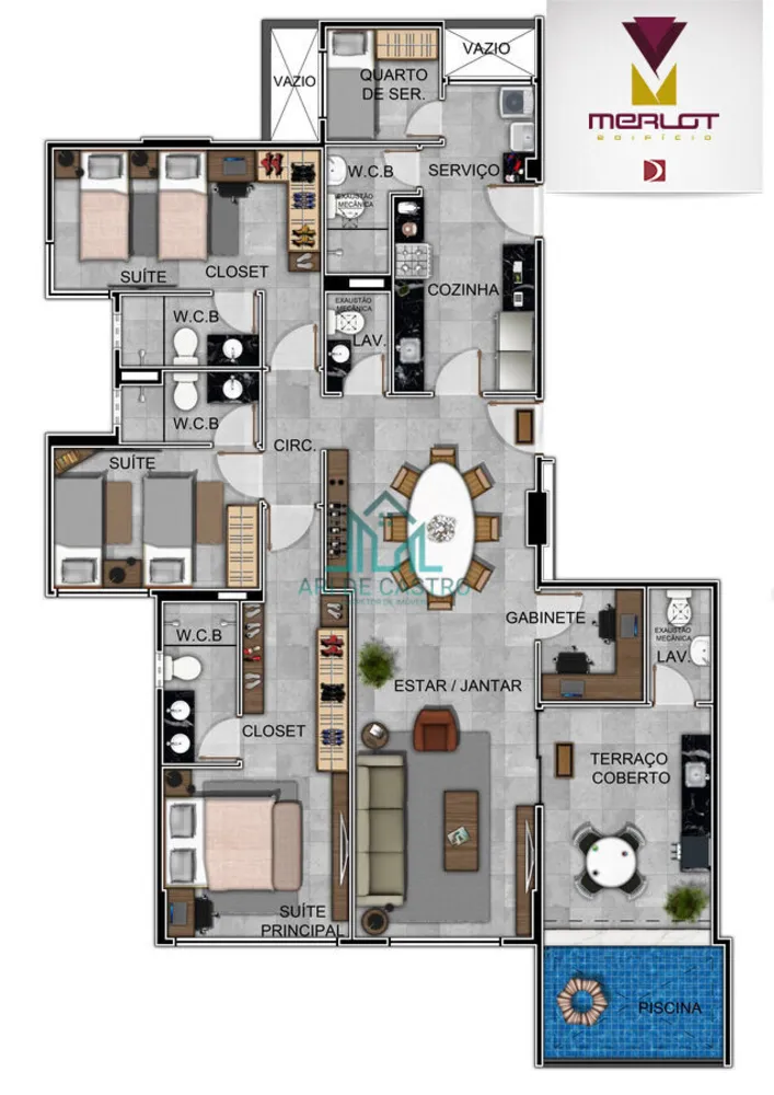Apartamento, 3 quartos, 119 m² - Foto 47