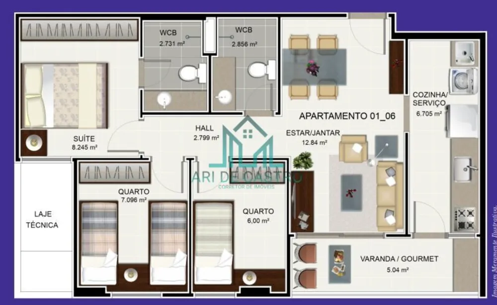 Apartamento, 3 quartos, 63 m² - Foto 12