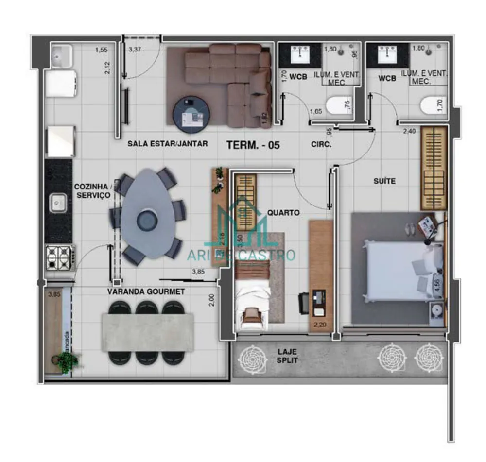 Apartamento, 2 quartos, 64 m² - Foto 9