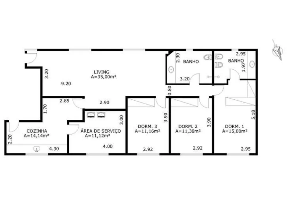 Apartamento, 3 quartos, 121 m² - Foto 3