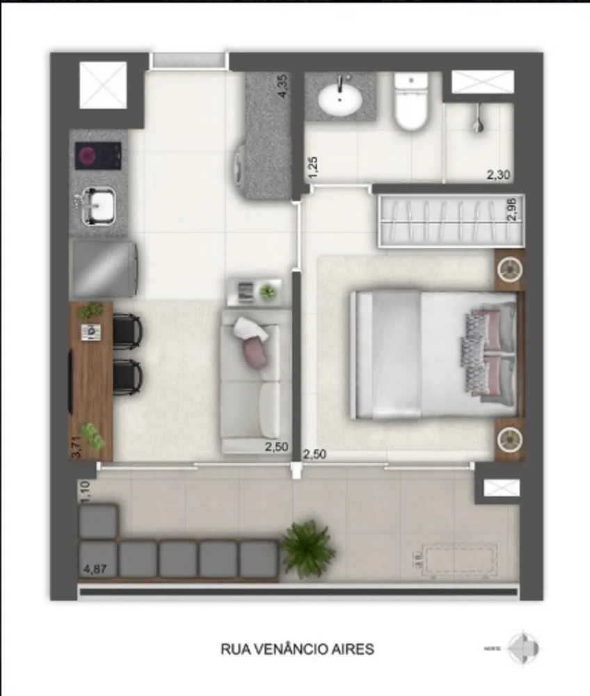 Flat/Apart Hotel, 1 quarto, 33 m² - Foto 6