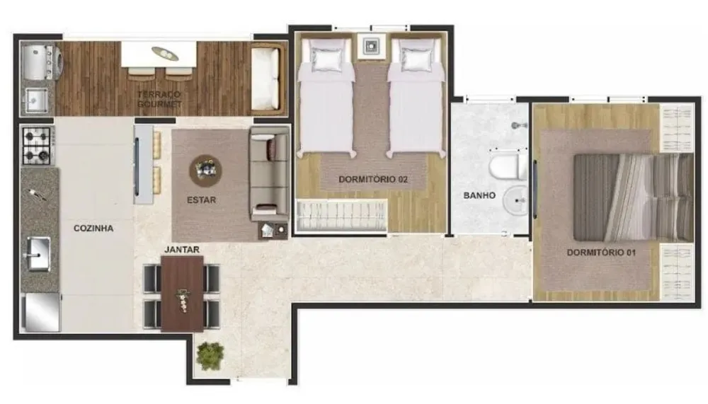 Apartamento, 2 quartos, 48 m² - Foto 8