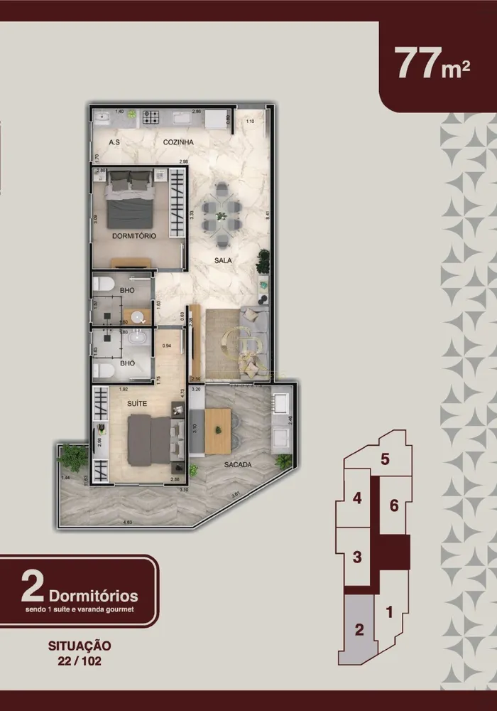 Apartamento, 2 quartos, 77 m² - Foto 14