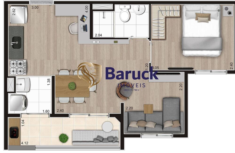 Apartamento, 2 quartos, 40 m² - Foto 1
